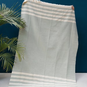 Lime Cream Decorative Sofa Throw Blanket | Trendy Soft Throws | Decorative Cotton Throws for Sofa Couch | Living Room Decor Accessories