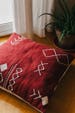 Burgundy Stitch handmade kilim pillow cover; bohemian; embroidered pillow; pillowcases; floor pillow; decorative throw pillow; 20x20 26x26 
