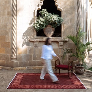 Burgundy Red Hand knotted Area Rug Gorgeous Masterpiece Handmade Woven Wool Carpet Size 5x8 6x9 8x10 9x12 Persian Afghan Mamluk Rugs image 7