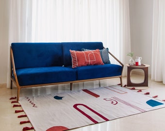 Glyphs handmade flatwoven modern kilim rug; runner; area rug; Art Deco; 8 x 10; 4x6 5x8 6x9 8x10 9x12; Ancient Egyptian rug; wool & cotton