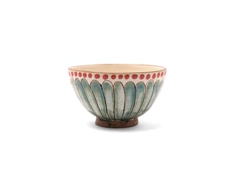 Christmas Soup Pasta Bowls | Artisanal Ceramic Salad Bowl Set | Food Safe Tableware Serve ware | Trendy Flower Themed | Gifts Idea under 100