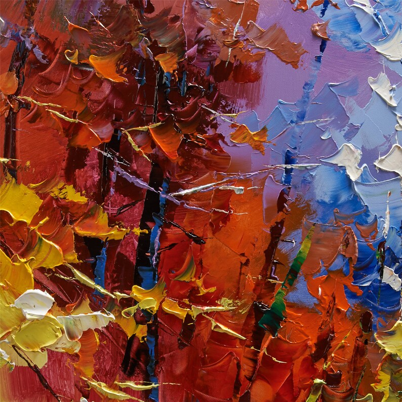 Contemporáneo Arte de la pared pintura con textura moderna Etsy