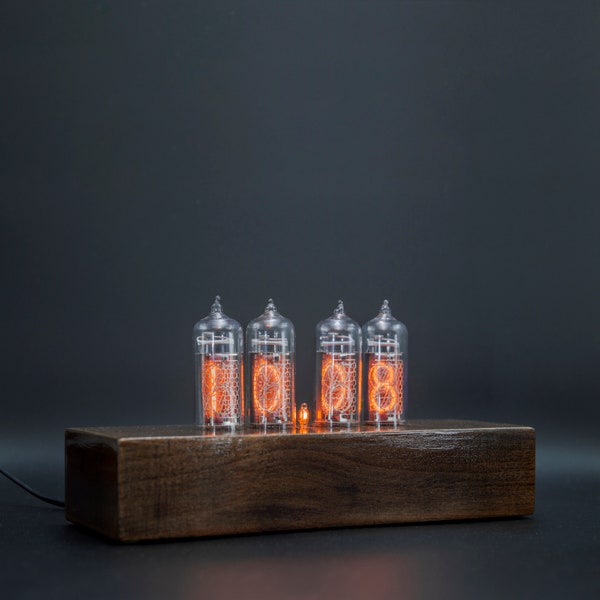 Nixie Tube Clock with New and Easy Replaceable IN-14 Nixie Tubes, Motion Sensor, Visual Effects