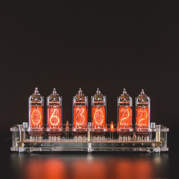 Autentico reloj de tubo Nixie Tubos Nixie reemplazables Sensor de temperatura Reloj despertador Alta precision Hecho en Ucrania Etsy Espana