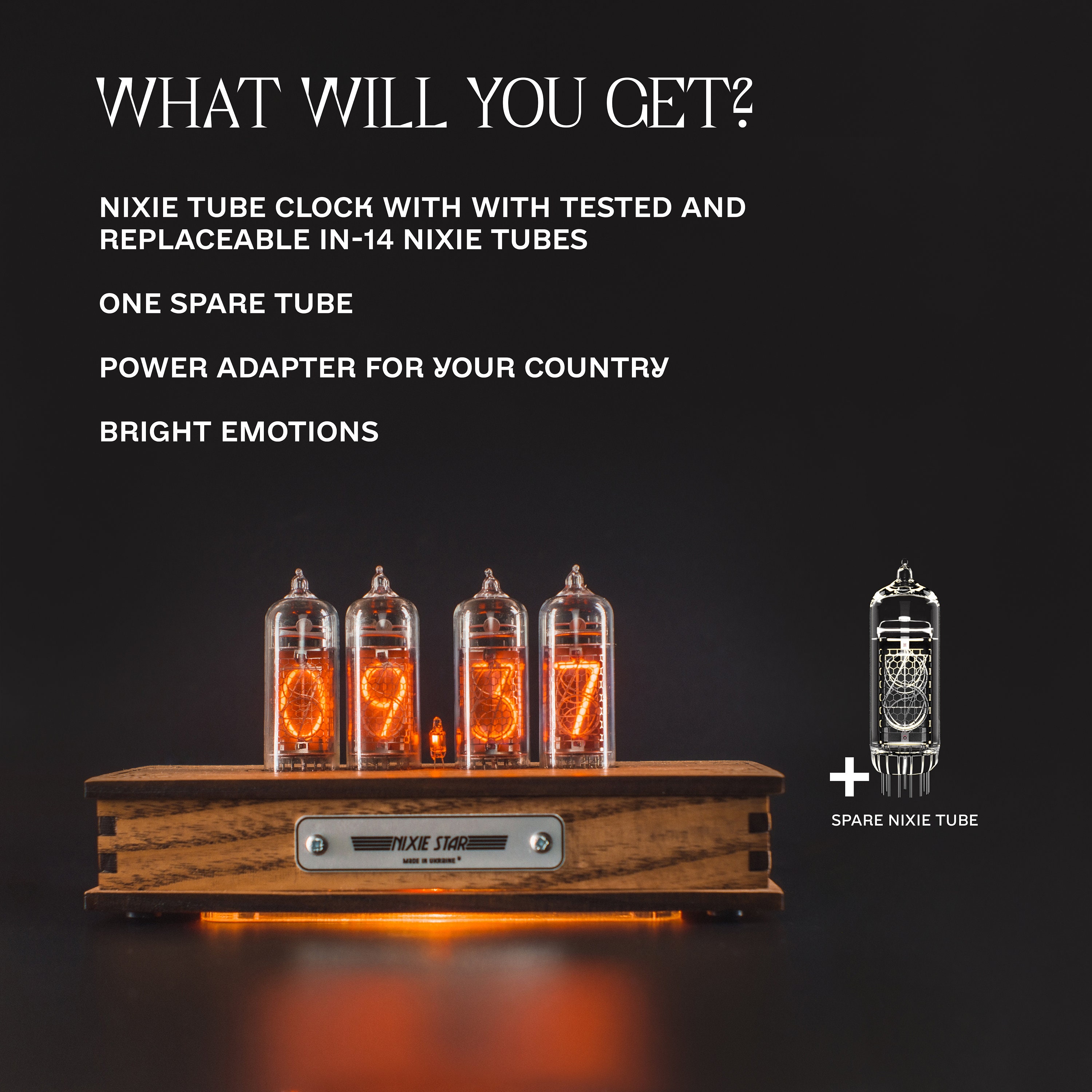 ニキシー管 nixie tube IN-14 6本 Nixie Tube Clock IN-14 オレンジライト レトロ ヴィンテージ