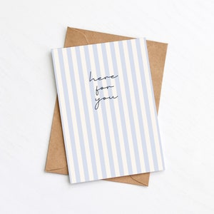 Carte Ici pour vous, Carte Une pensée pour vous, Carte de sympathie, Carte par envoi direct