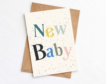 New Baby Card, New Girl, New Boy, Welcome Little One, Personalised Option,