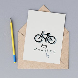 Tarjeta del Día del Padre Ciclista, Tarjeta para Papá Bici, Tarjeta Personalizada, Bicicleta Deportiva, Sin Plástico, Ecológica, Opción de Envío Directo