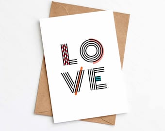 Love Card, Anniversary Card, Wedding, Valentines, Plastic Free, Send Direct Card