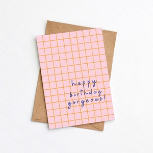 Lindo cartão de feliz aniversário, cartão de aniversário para ela, sem plástico, enviar cartão direto