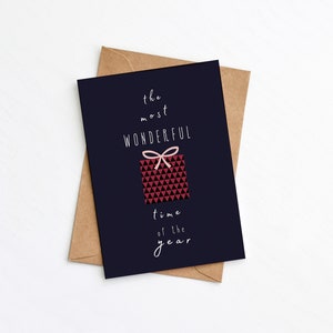 Meest geweldige tijd van het jaarkaart, kerstkaart, modern kerstkaartpakket, milieuvriendelijk, plasticvrij