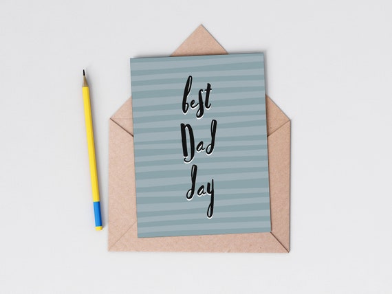 Best Dad Father's Day Card, Modern Father's Day, Best Dad Ever, Plastic Free, Send Direct Option