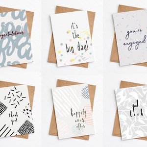Moderne wenskaart set, gelegenheden kaart, multi-pack, kaart lade, plastic gratis, eco-vriendelijke briefpapier