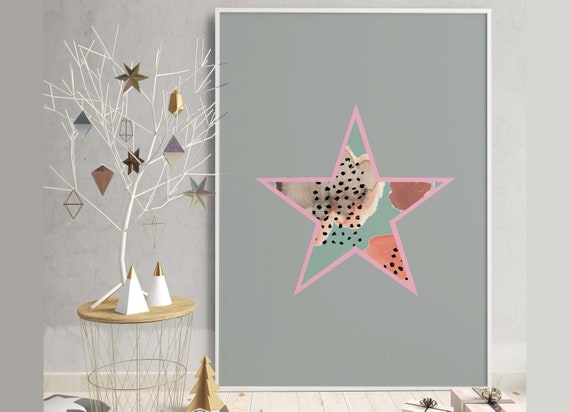 Star Print, Star Art, Bedroom Print, Celestial Art, Bedroom Art, Nursery Print, Gallery Wall, Home Decor