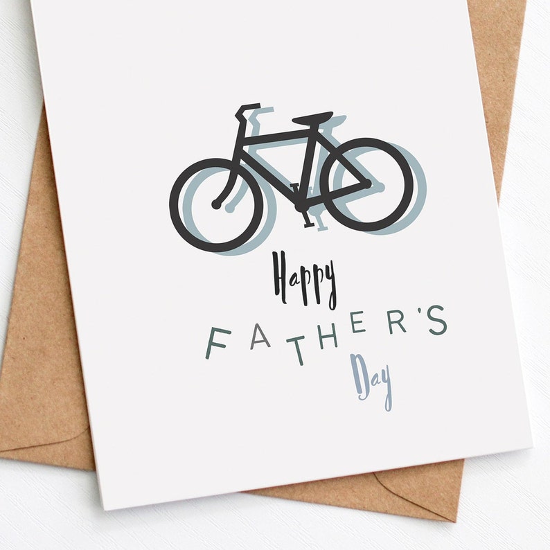 Cycling Father's Day Card, Bike Dad Card, Personalised Card, Bicycle Sporty, Plastic Free, Eco Friendly, Send Direct Option image 3