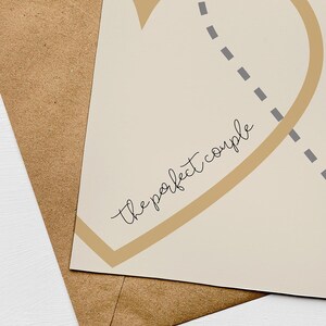 The Perfect Couple Card, Modern Wedding Card, Anniversary, Engagement, Send Direct Option, Plastic Free Card image 2