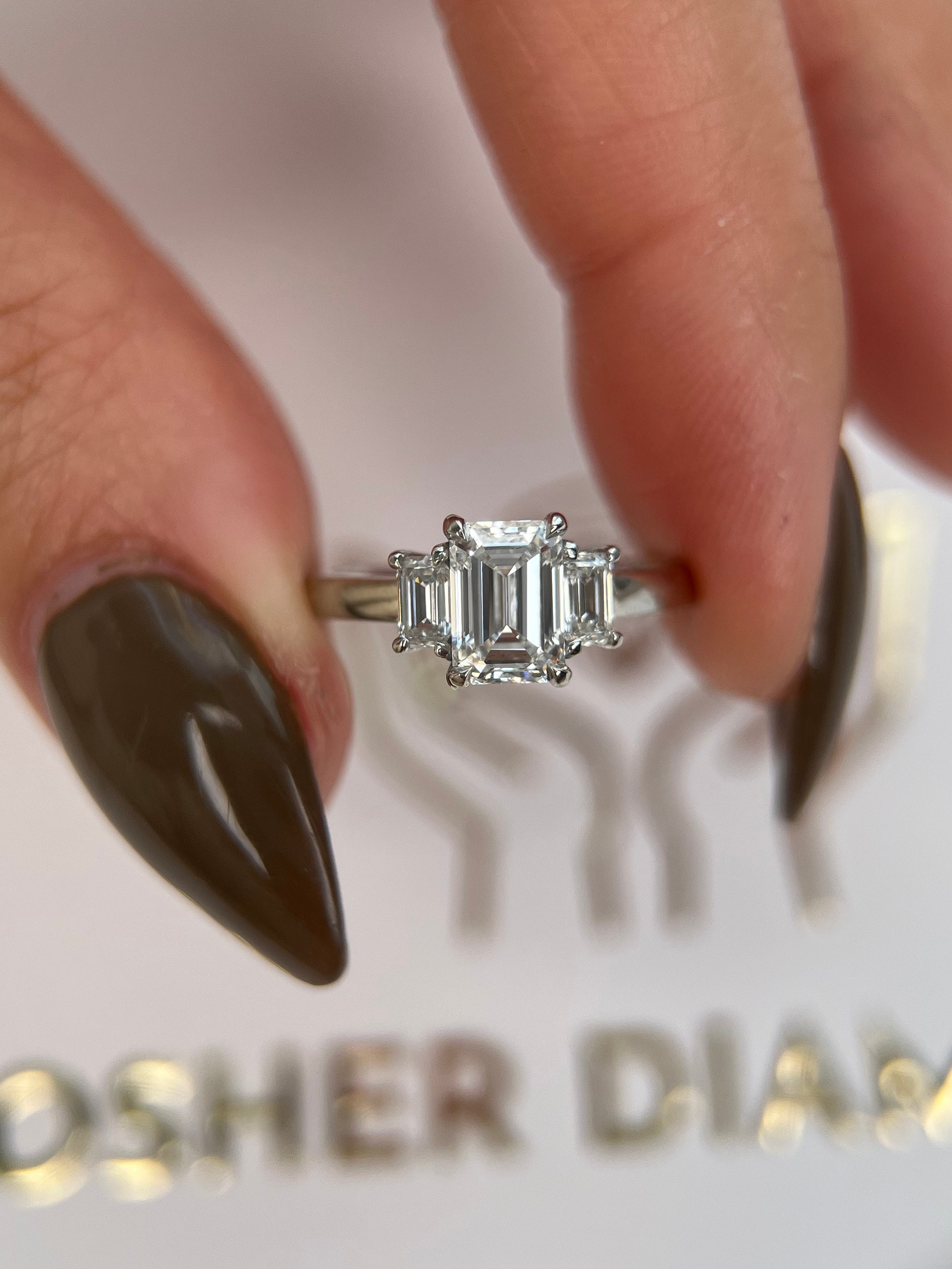 Bague De Fiançailles Or Blanc 14k - Diamants De Labo 4.50ct - Taille 7 - Neuf