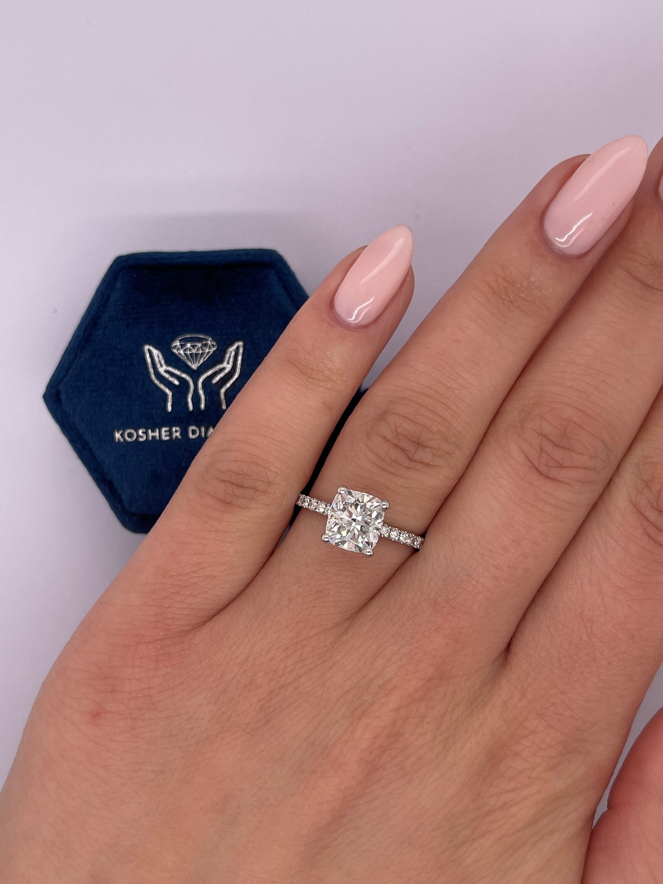 2.3 Carat E Color VVS2 Clarity IGI Certified Square Cushion