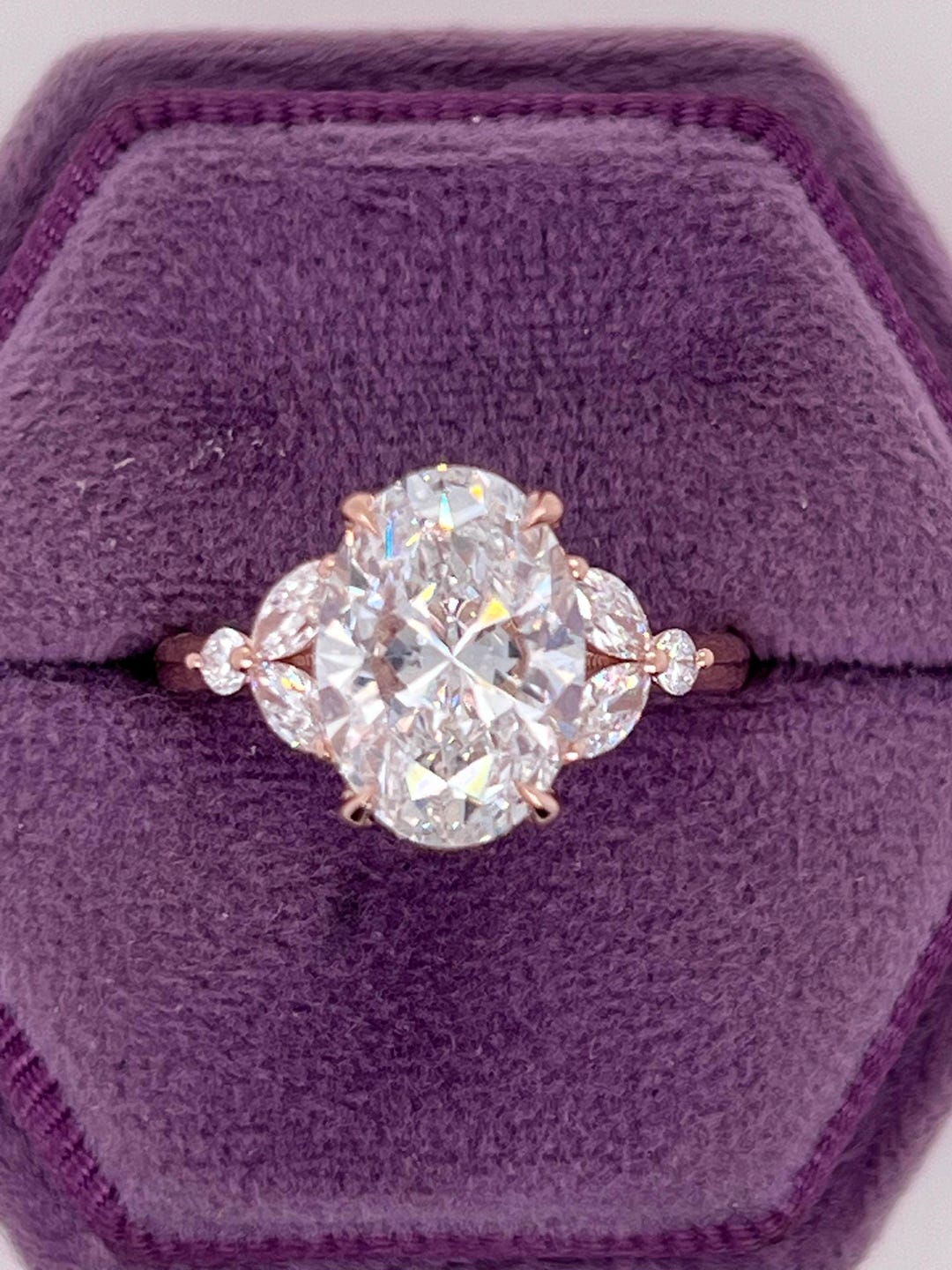 2.8 Carat IGI Certified Oval Cut Lab Grown Diamond Engagement Ring 14k ...