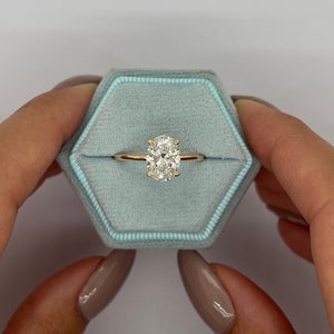 2 Carat D color VVS2 Clarity IGI Certified Oval Cut Lab Grown Diamond Solitaire Ring 14k Yellow Gold