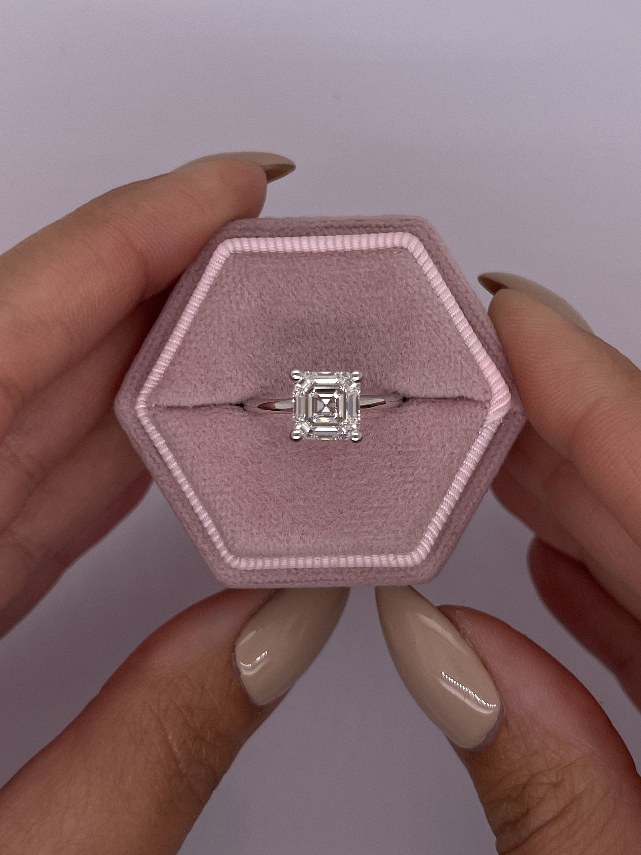 2 Carat IGI Certified E Color VVS2 Clarity Asscher Cut Lab