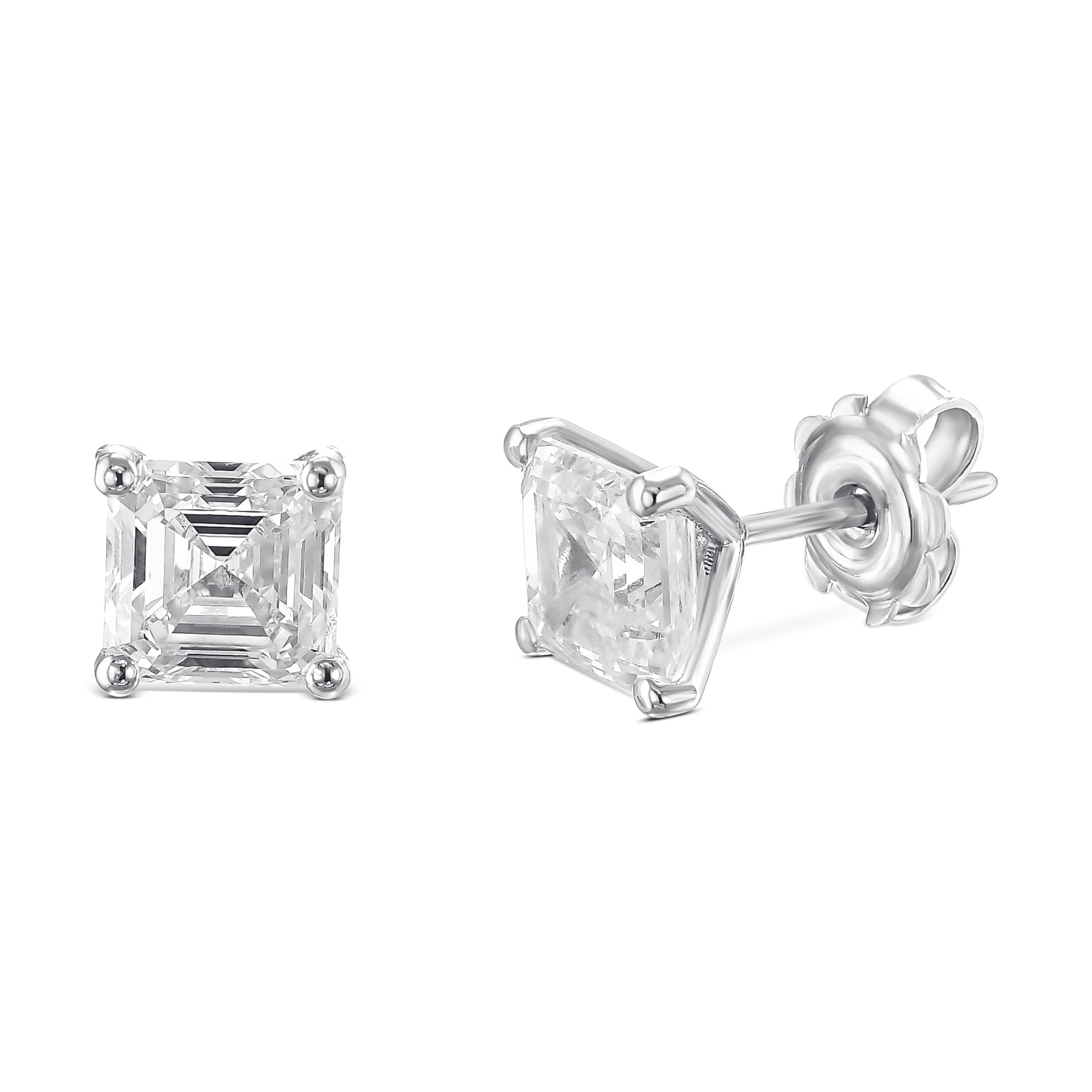 3 Carat Total Weight E Color VVS2 Clarity Asscher Cut Lab 3 Carat Total Weight E Color VVS2 Clarity Asscher Cut Lab