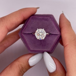 IGI CERTIFIED 4 Carat E Color VVS2 Clarity Round Brilliant Ideal Cut Diamond Solitaire Engagement Ring Lab Grown CVD Diamond 14k White Gold