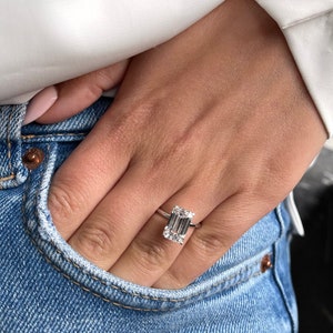 Our Biggest SALE EVER 6 Carat IGI Certified E Color VVS2 Clarity Emerald Cut Lab Grown Diamond Solitaire Engagement Ring 18k White Gold