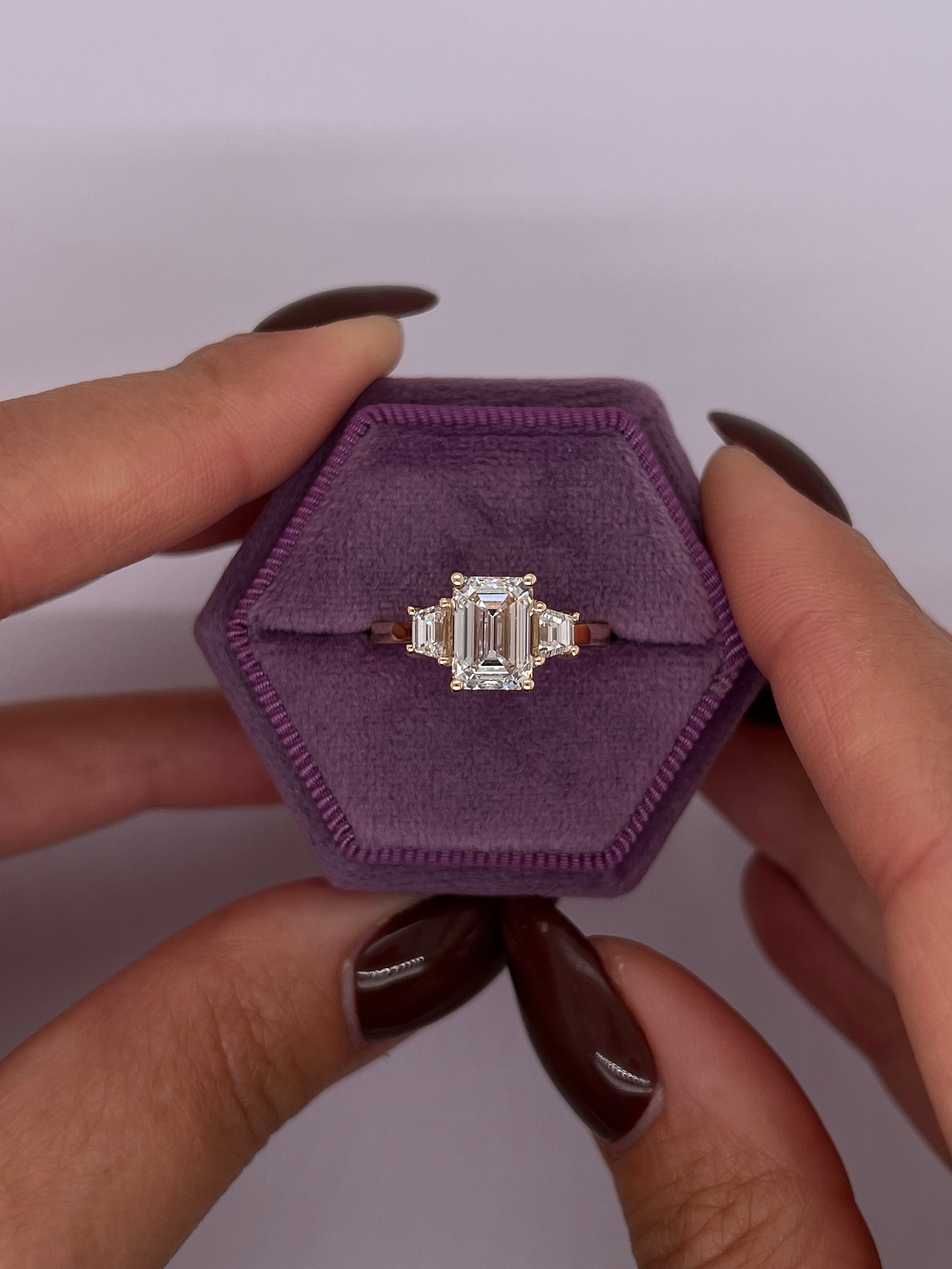 3 Carat E Color VVS2 Clarity IGI Certified Three Stone
