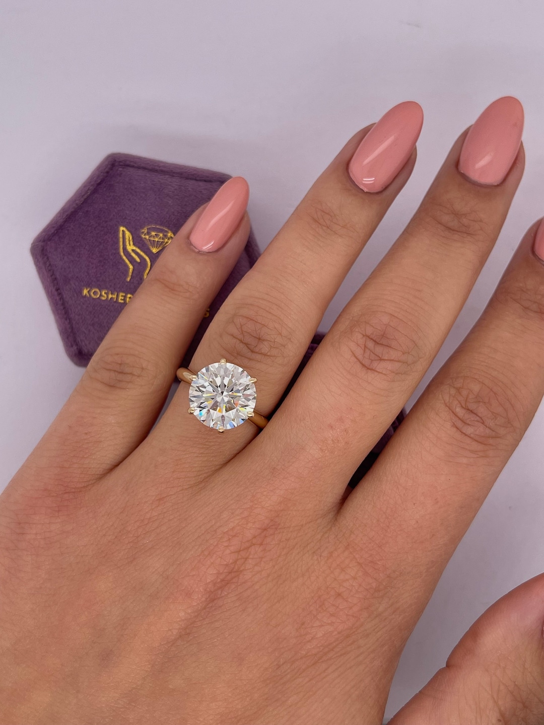 Carat D Color VVS2 Clarity IGI Certified Round Brilliant IDEAL Cut Lab  Grown Diamond Solitaire Ring 14k Yellow Gold Prongs Best Price