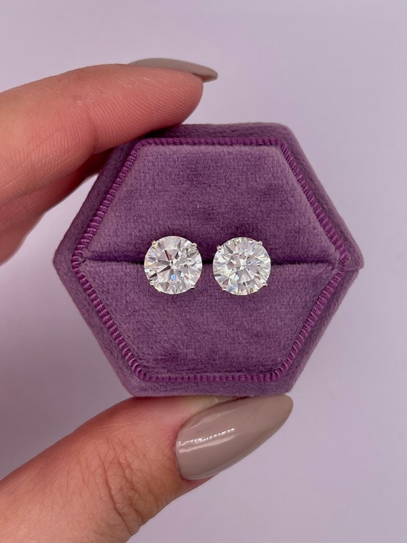 Small Diamond Studs, 1 Ct Round Created Pink Diamond Earrings, Real So -  Brilliant Lab Creations