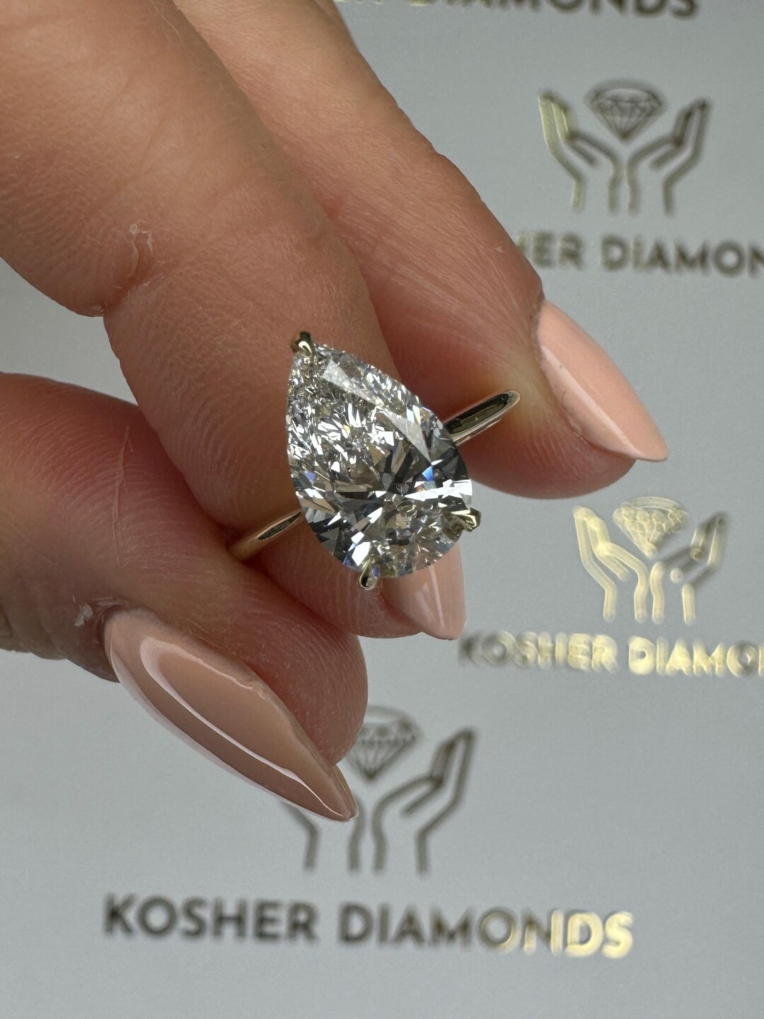 2.65 Carat Total IGI Certified E Color VVS2 Clarity Pear Cut Lab Grown ...