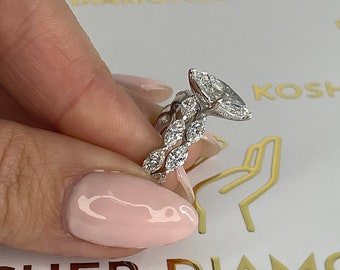UNIQUE RARE Design 4.18 Carat E/VVS2 IGI Certified Marquise