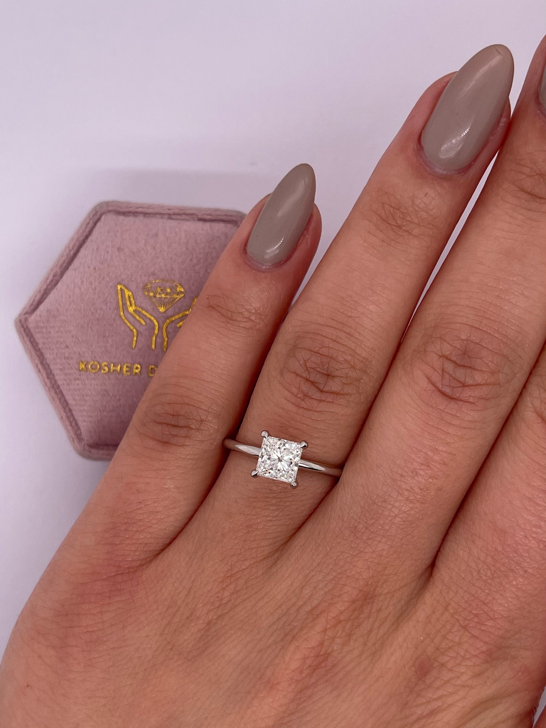 RARE VVS1 Clarity D Color 1 Carat IGI CERTIFIED Princess Cut Lab