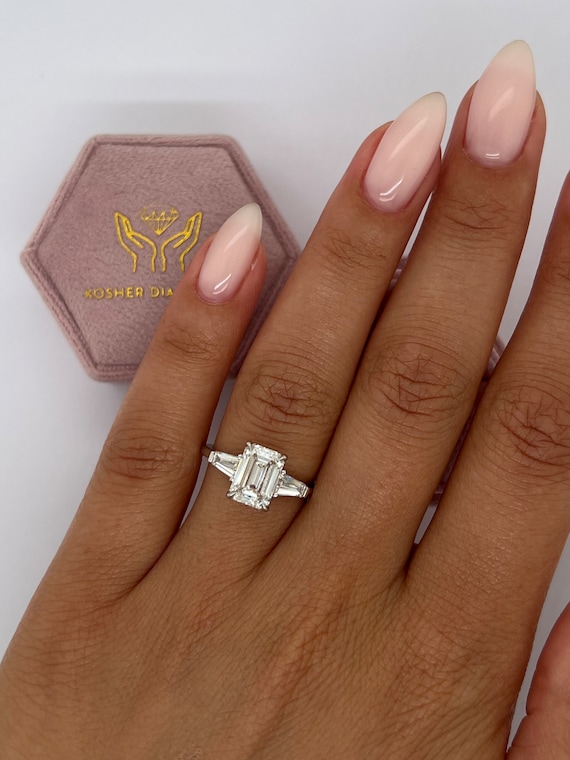 3 Carat IGI Certified D Color VVS2 Clarity Emerald Cut Lab Grown