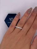3 carat D/VVS2 Round Cut Diamond Eternity Band, Diamond Anniversary Wedding Band, Diamond Engagement Ring 14k White, Rose, or Yellow Gold