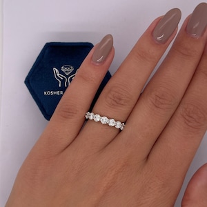 3 carat D/VVS2 Round Cut Diamond Eternity Band, Diamond Anniversary Wedding  Band, Diamond Engagement Ring  14k White, Rose, or Yellow Gold