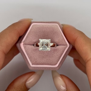 5 Carat IGI Certified E/VVS2 Clarity Asscher Cut Diamond Solitaire Engagement Ring, Lab Grown Diamond Engagement  14k White Gold