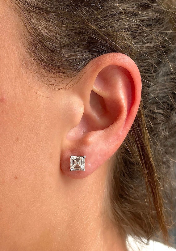 3 Carat Total Weight E Color VVS2 Clarity Asscher Cut Lab 3 Carat Total Weight E Color VVS2 Clarity Asscher Cut Lab
