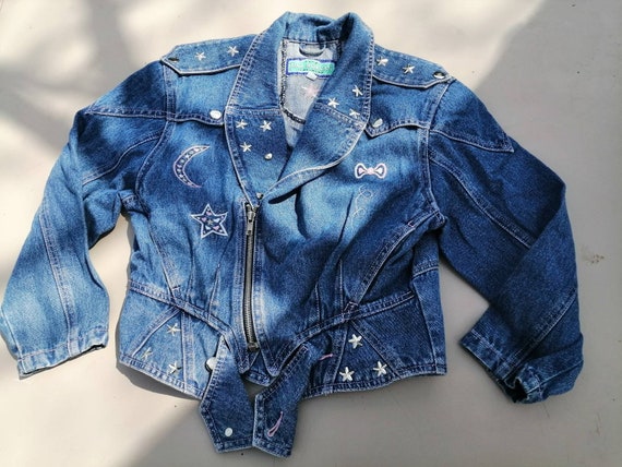 cropped studded denim jacket