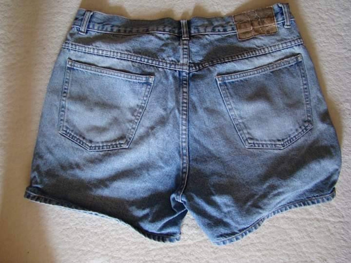 Vintage denim shorts womens jeans shorts M | Etsy
