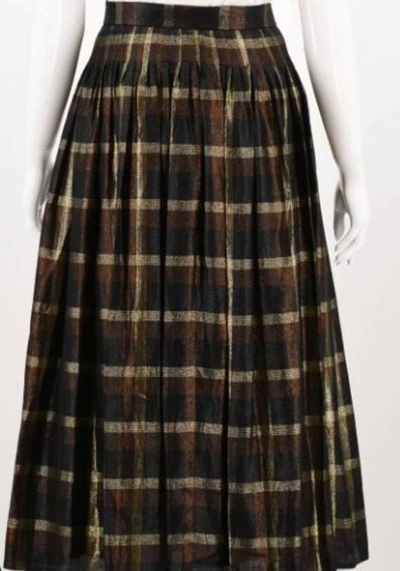Vintage Chloe plaid Checkered skirt midi skirt M