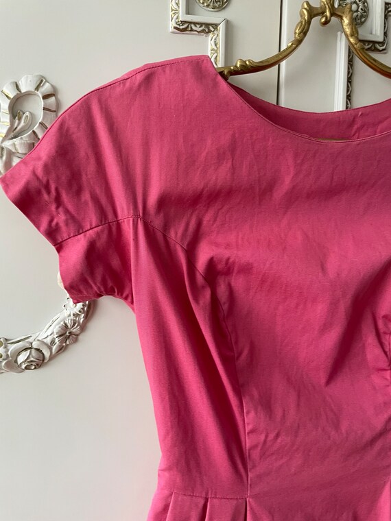 Pink Vintage A-Line Dress Feminine Retro Girly Cl… - image 3