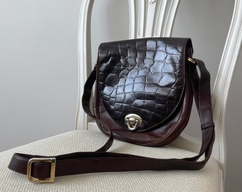 Picard Vintage Brown Dark Academia Handbag Bookcore Crossbody Bag Classic Style