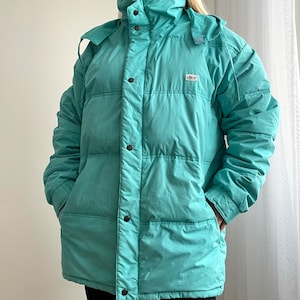 Vintage Etirel Hooded Puffer Coat Down Jacket Winter Skiing Outerwear Preloved Clothing Sustainable Fashion