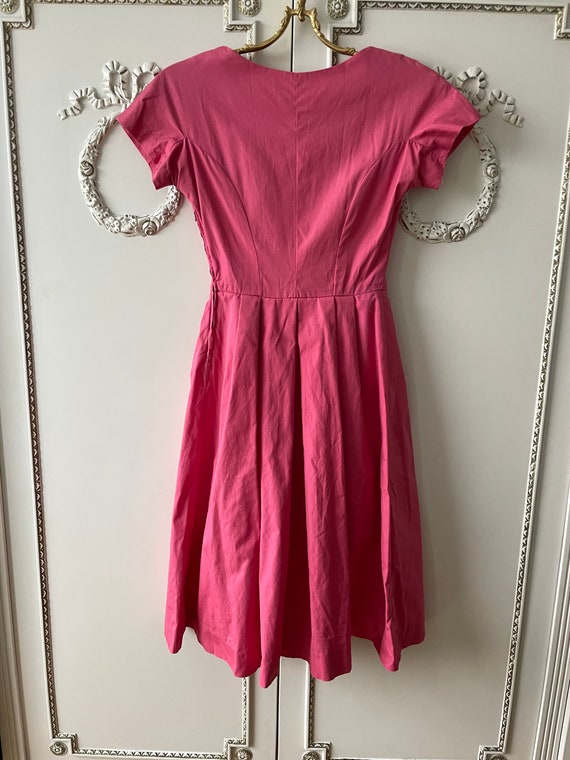 Pink Vintage A-Line Dress Feminine Retro Girly Cl… - image 5