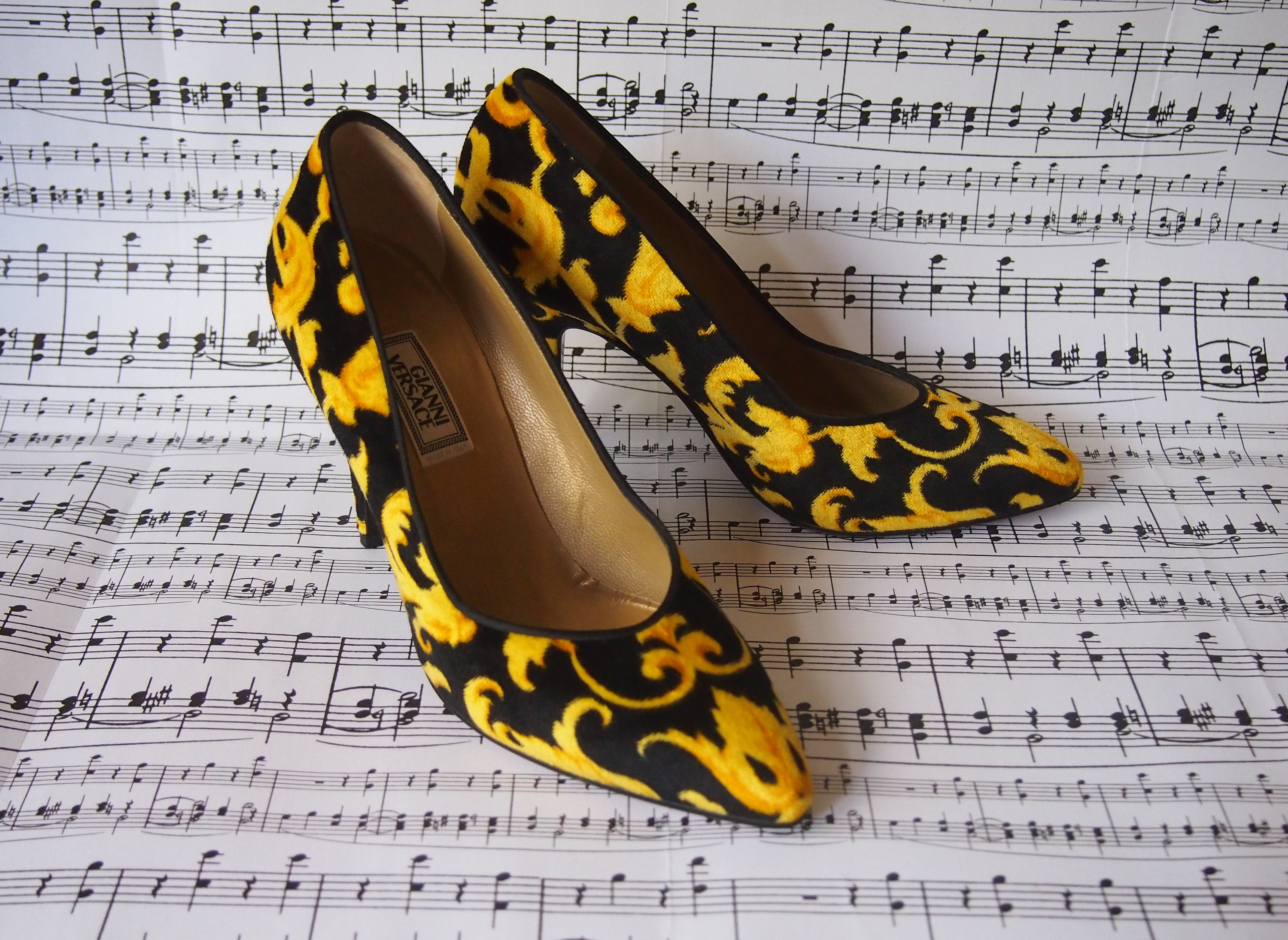 versace barocco heels