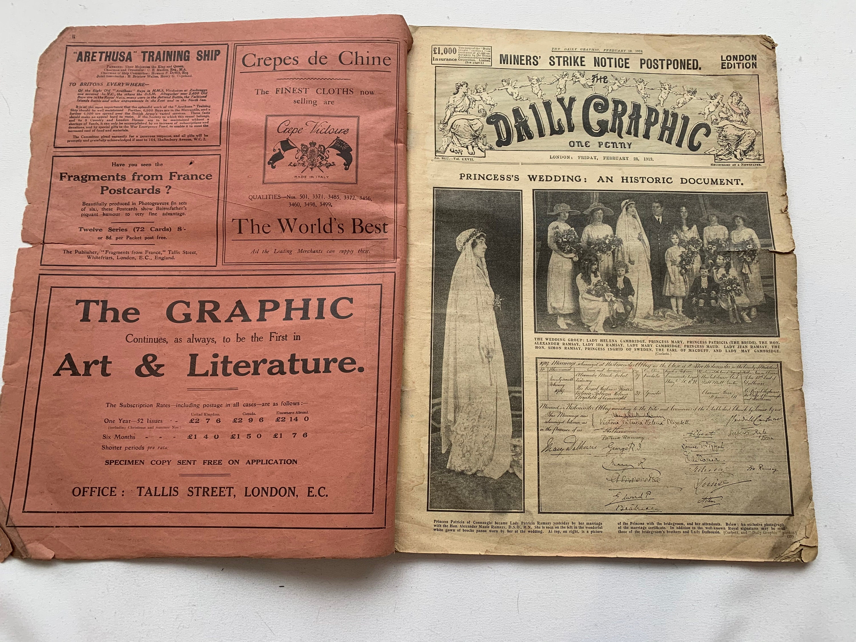 Antique The Daily Graphic Newspaper Empire Edition 100 Pages Etsy