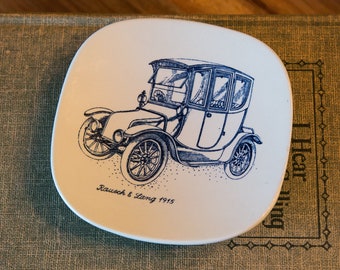 1960s Nymolle Denmark Trinket Dish featuring Vintage Car, Rausch and Lang 1915, RARE, Ring Dish for Men