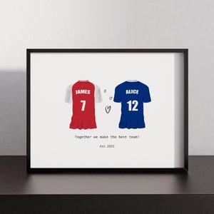 7th Wedding Anniversary T-Shirt Football Couple Gift Shirt